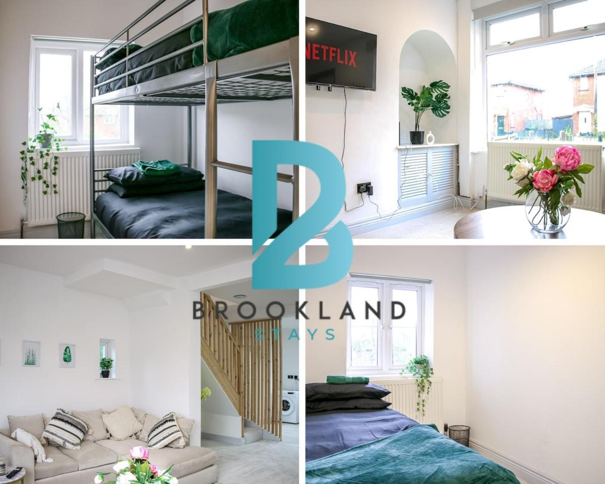 Chic 3Bed Flat In Manchester With Washer Wifi And Full Kitchen- Ideal For Contractors & Relocation By Brookland Stays Bolton Eksteriør billede